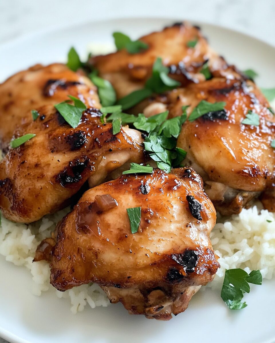 Garlic Miso Chicken Thighs