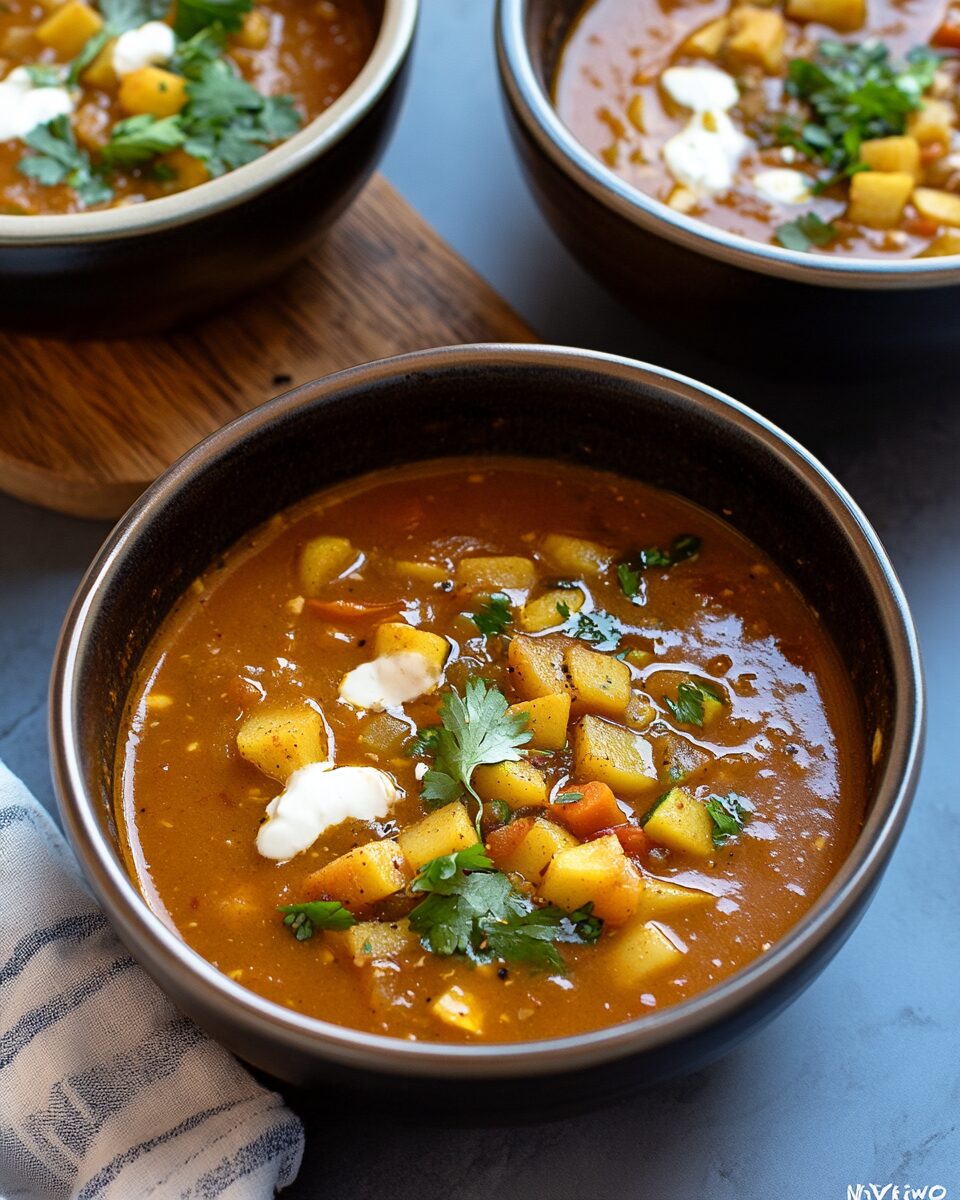 Roasted Vegetable Soup with Israeli Couscous and Feta
