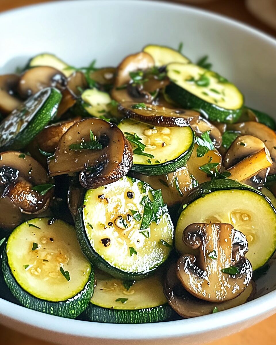 Skillet Zucchini and Mushrooms
