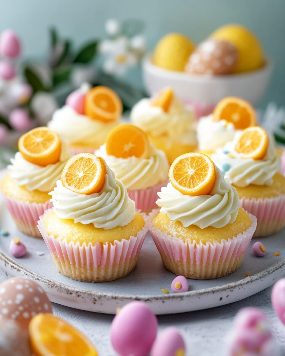 Mini Easter Cheesecakes with Orange Flavor