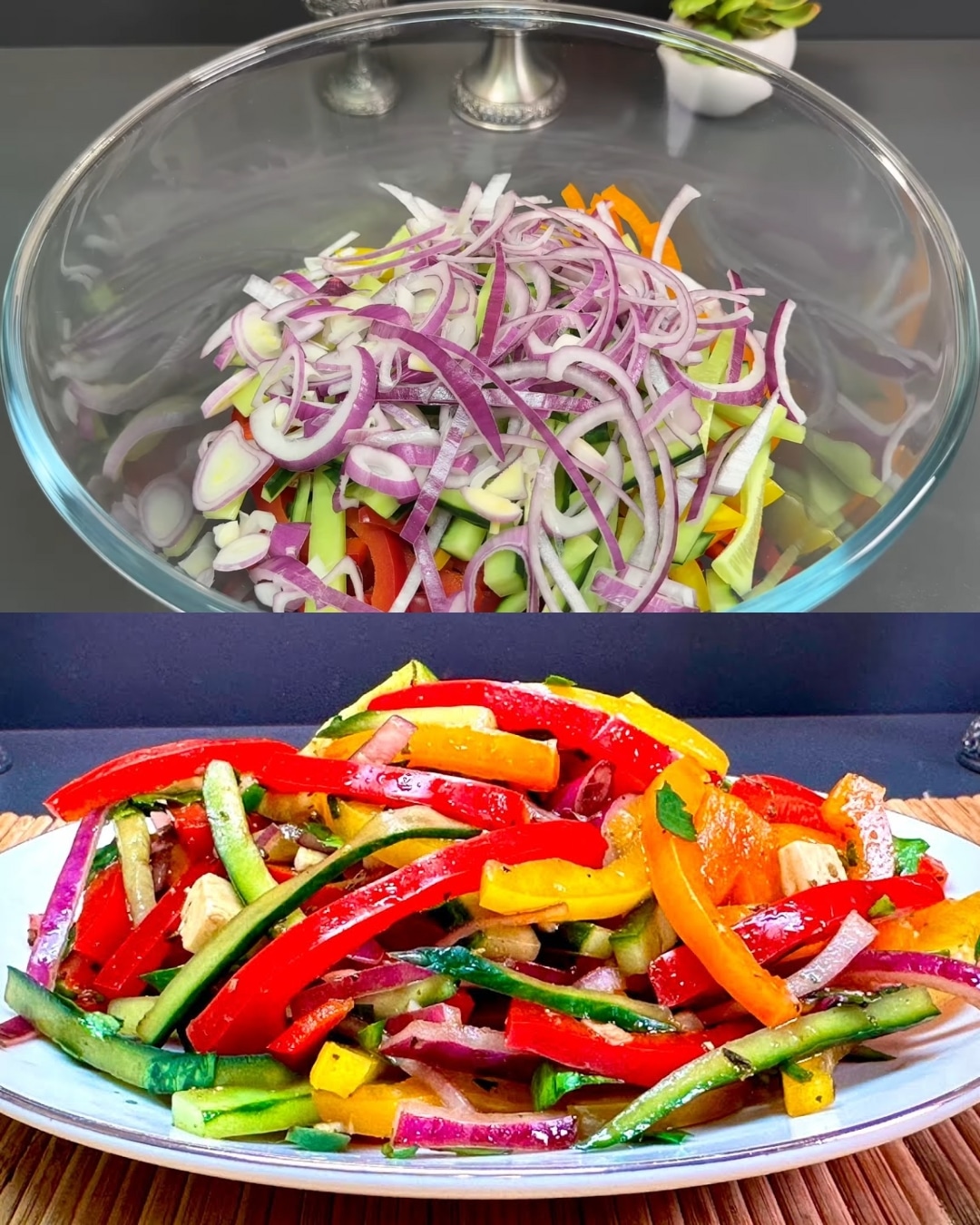 Mediterranean-Inspired Bell Pepper & Cucumber Salad