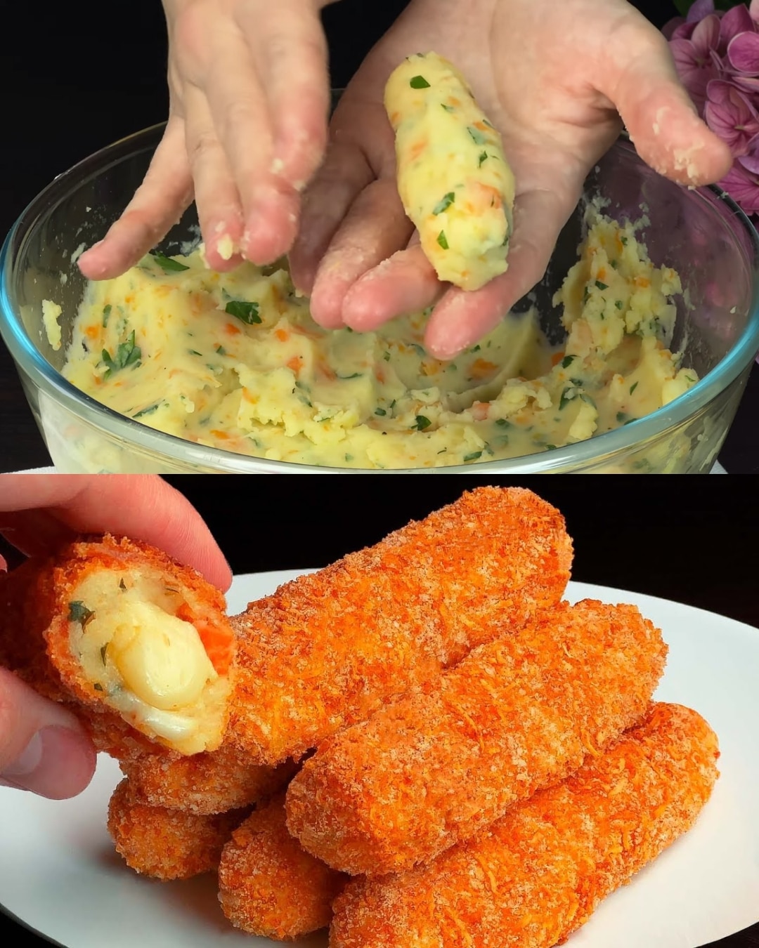 Crispy Potato & Carrot Sticks