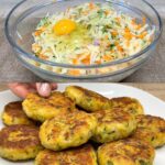 Golden Zucchini–Potato Fritters with Cheesy Parsley