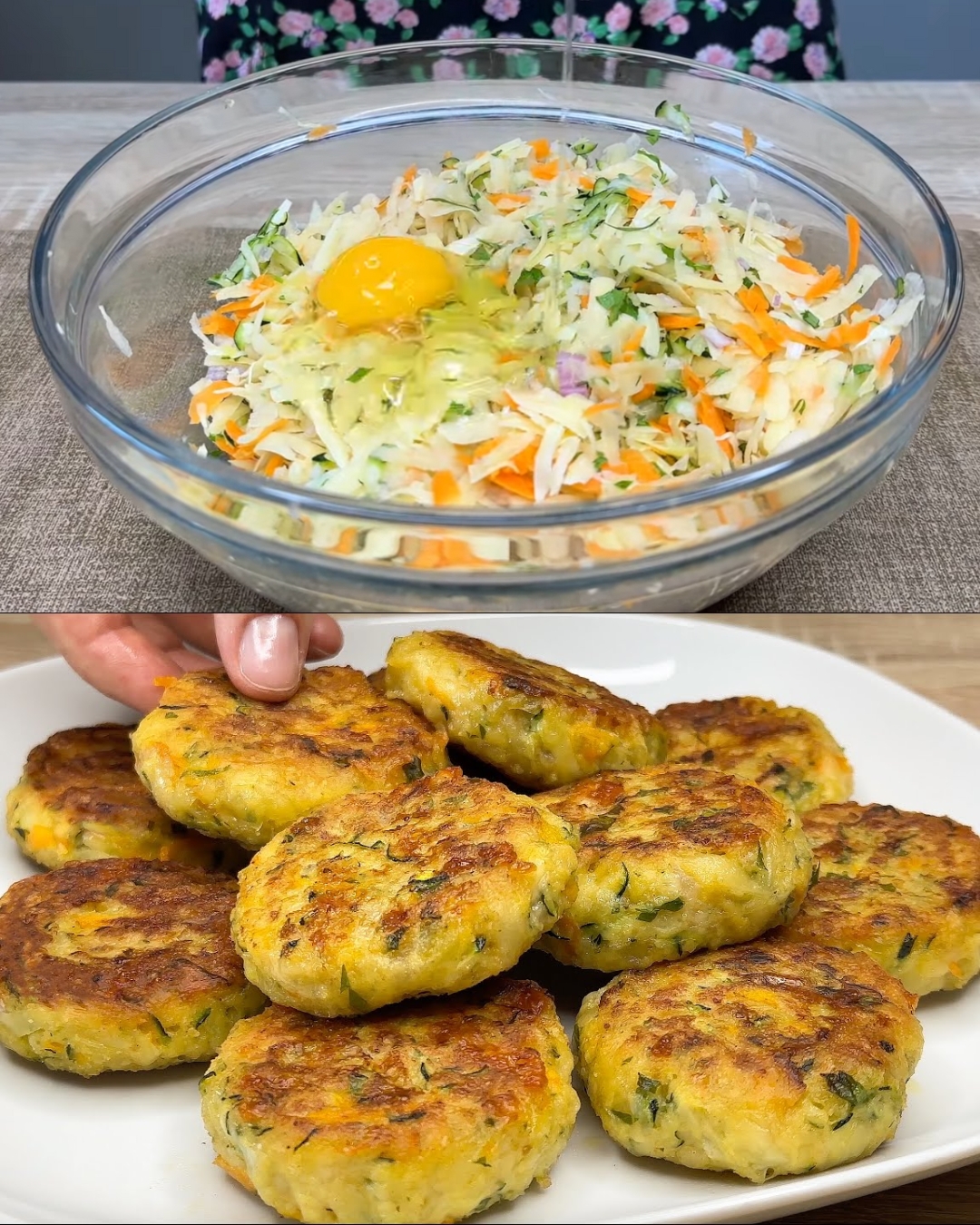 Golden Zucchini–Potato Fritters with Cheesy Parsley