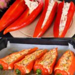 Veggie & Feta–Stuffed Red Peppers