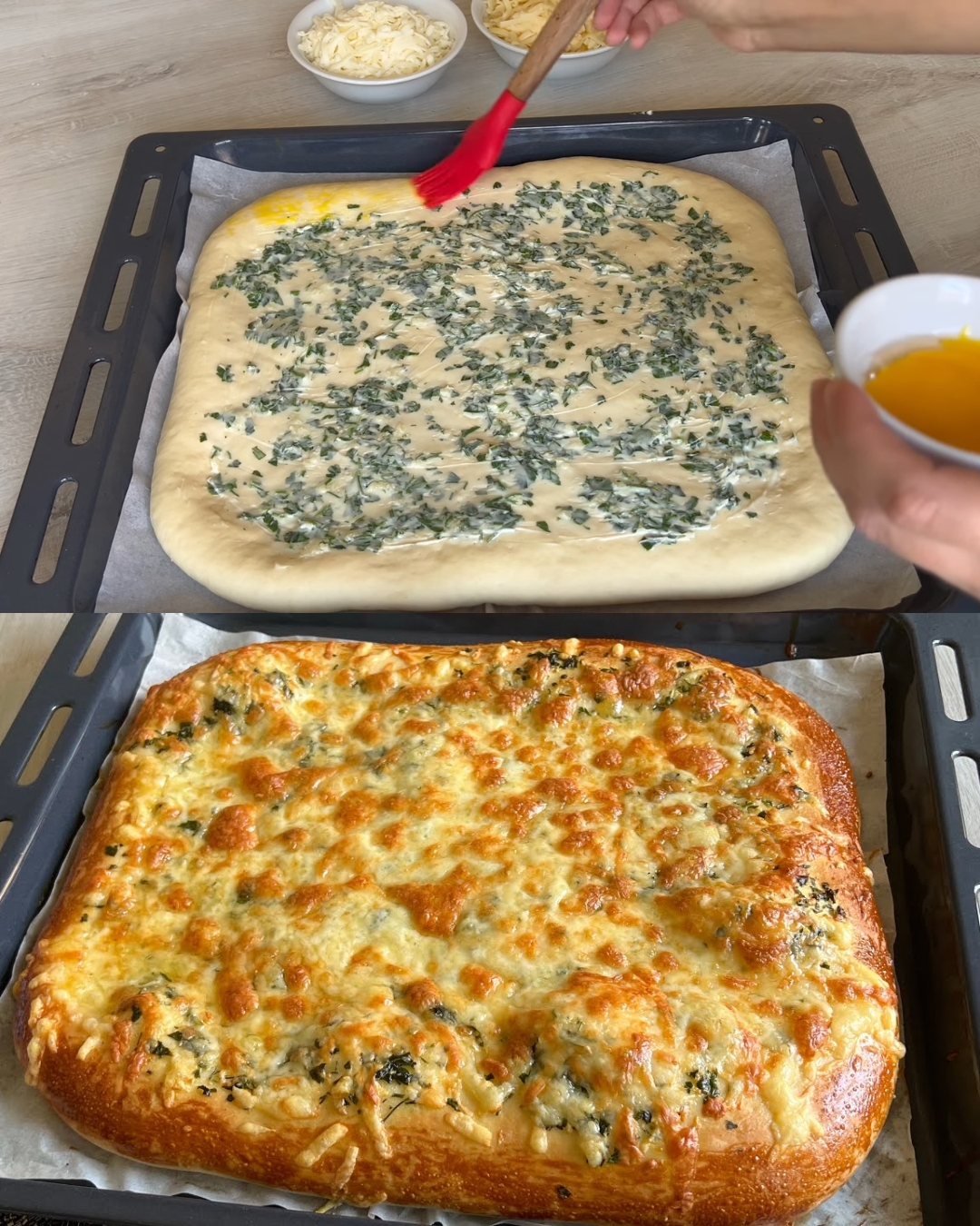 Cheese & Herb Stuffed Pull-Apart Bread