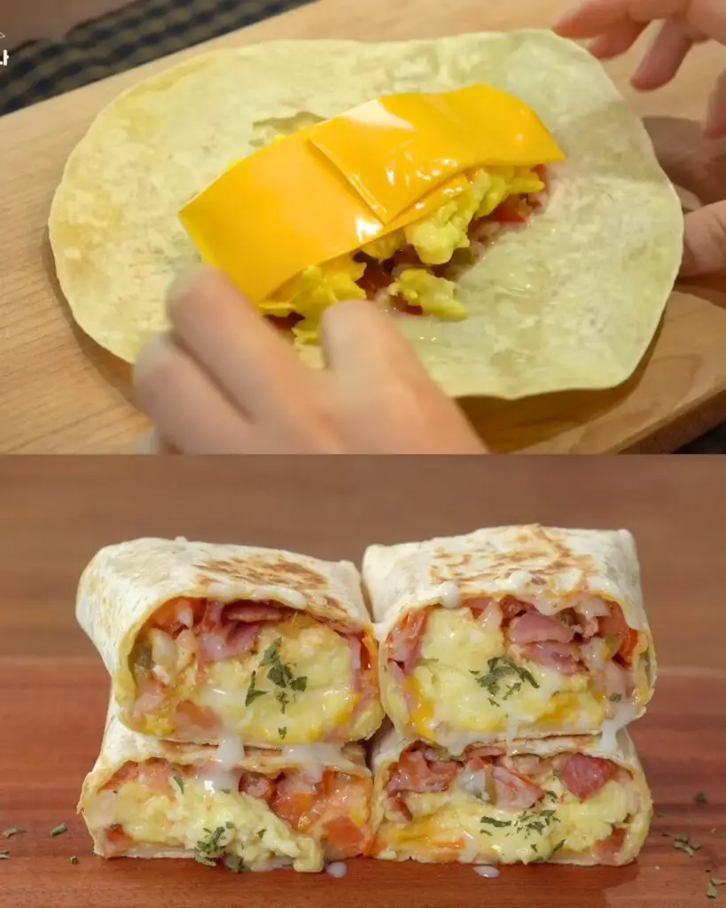 Breakfast Tortilla Egg & Bacon Wrap