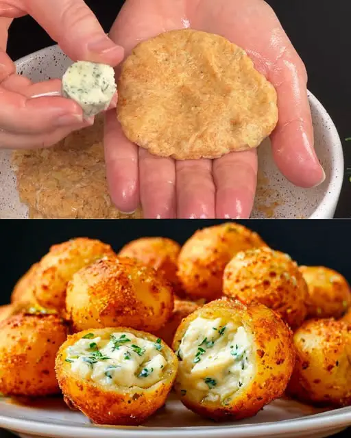 Herb & Mozzarella–Stuffed Potato Balls