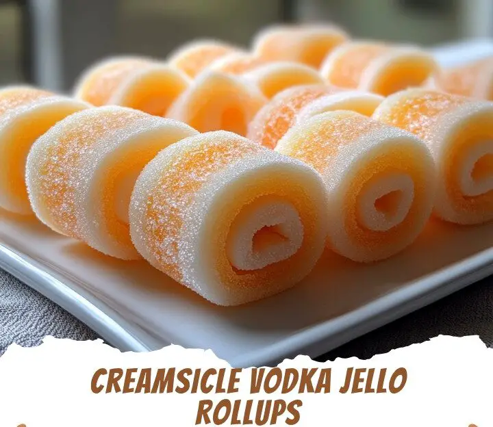 Creamsicle Vodka Jello Rollups picture