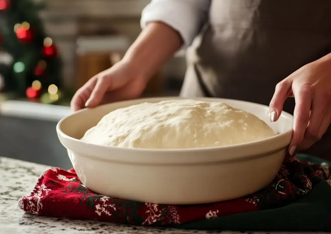 All-purpose master dough recipe transformed into dinner rolls, pizza, and cinnamon bun