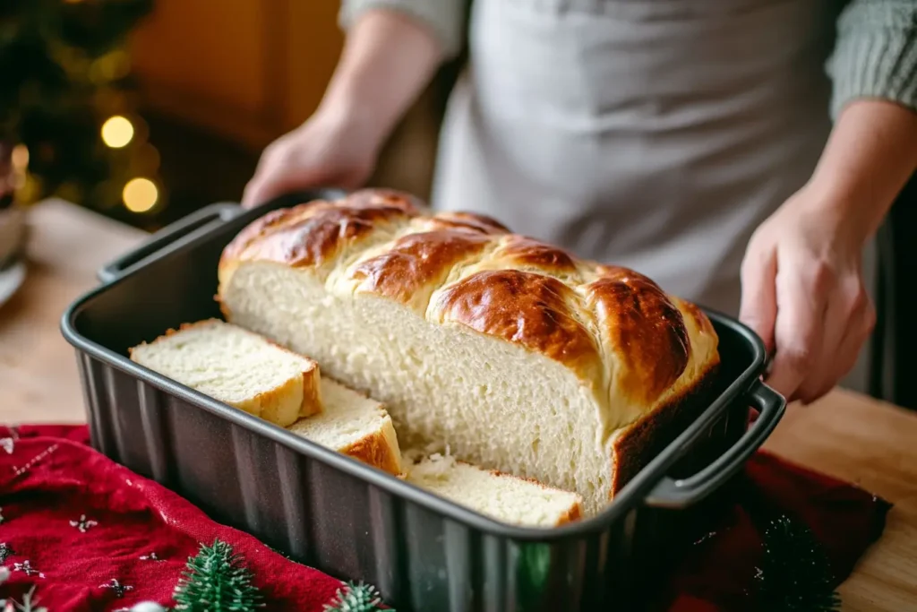 Easy no knead bread recipe loaf baked without eggs or butter