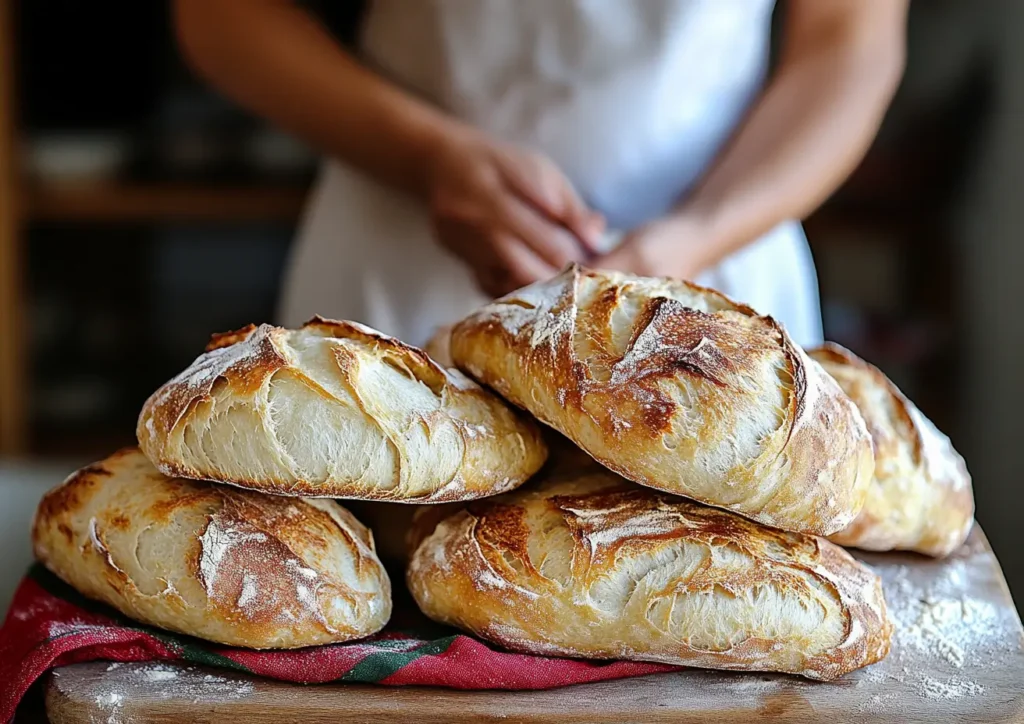 Homemade No-Knead Ciabatta Bread: Rustic Italian Simplicity in Your Kitchen