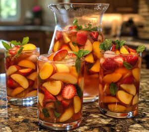 Strawberry Peach White Wine Sangria: Your New Summer Signature Drink