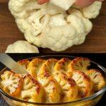 Creamy Cauliflower & Sweet Potato Gratin with Mozzarella and Leek