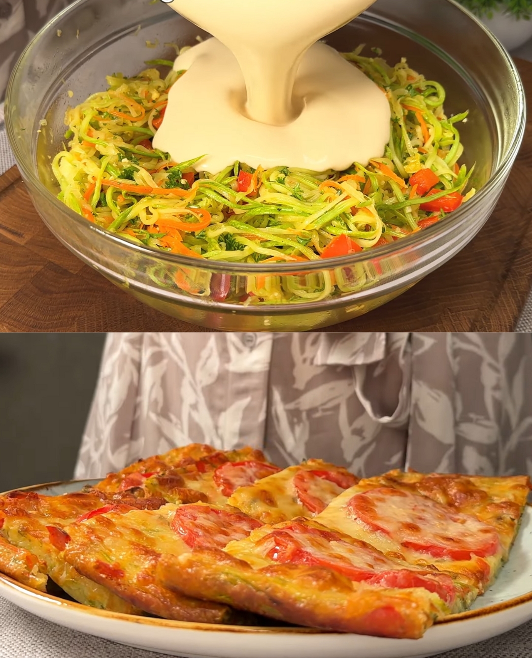 Chicken, Zucchini & Cheddar Savory Bake