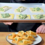 Spinach, Herb & Bacon Puff Parcals