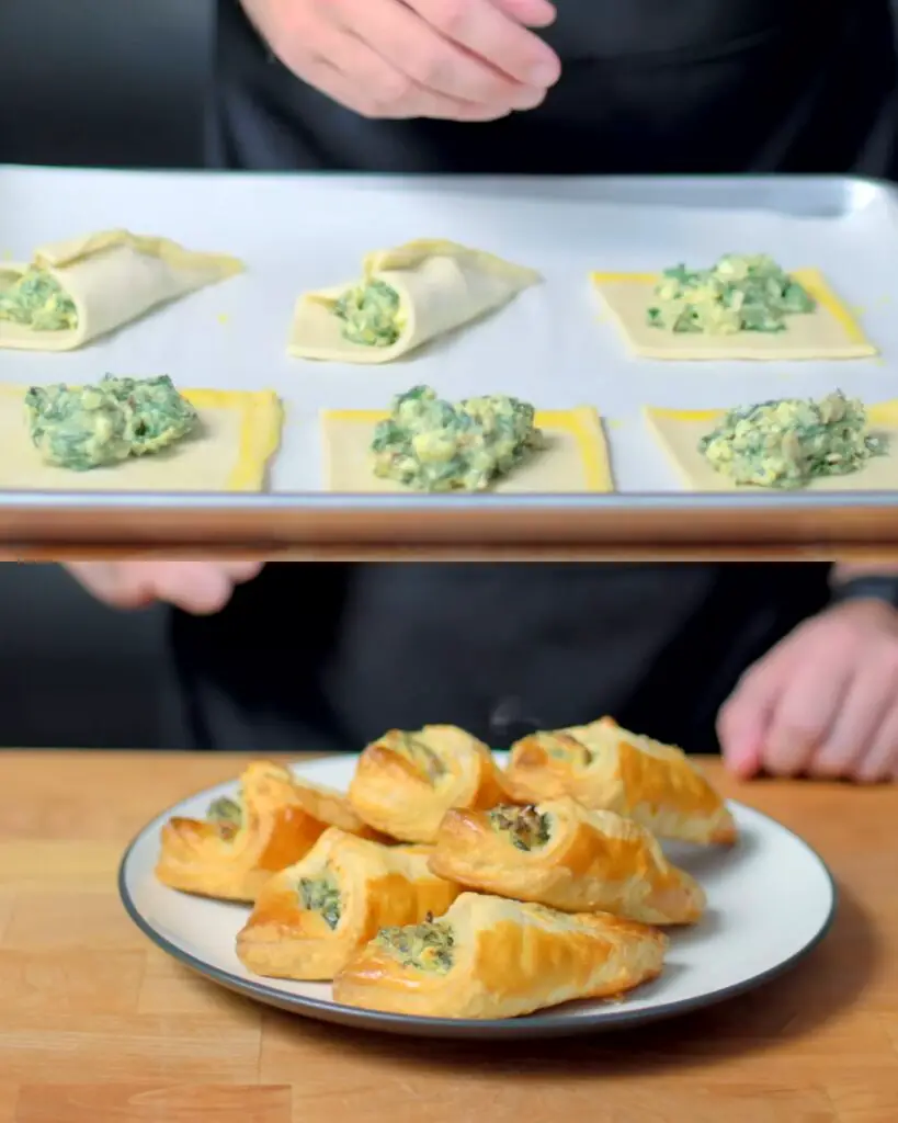 Spinach, Herb & Bacon Puff Parcals