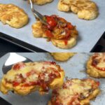 Golden Cauliflower & Veggie Cheese Bake with Creamy Dill-Mustard Sauce