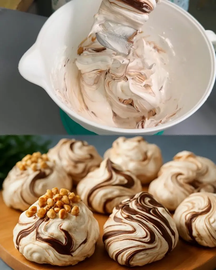 Chocolate Hazelnut Meringue Clouds