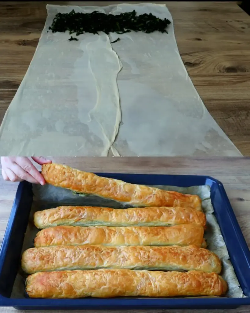 Savory Layered Spinach Pastry Rolls