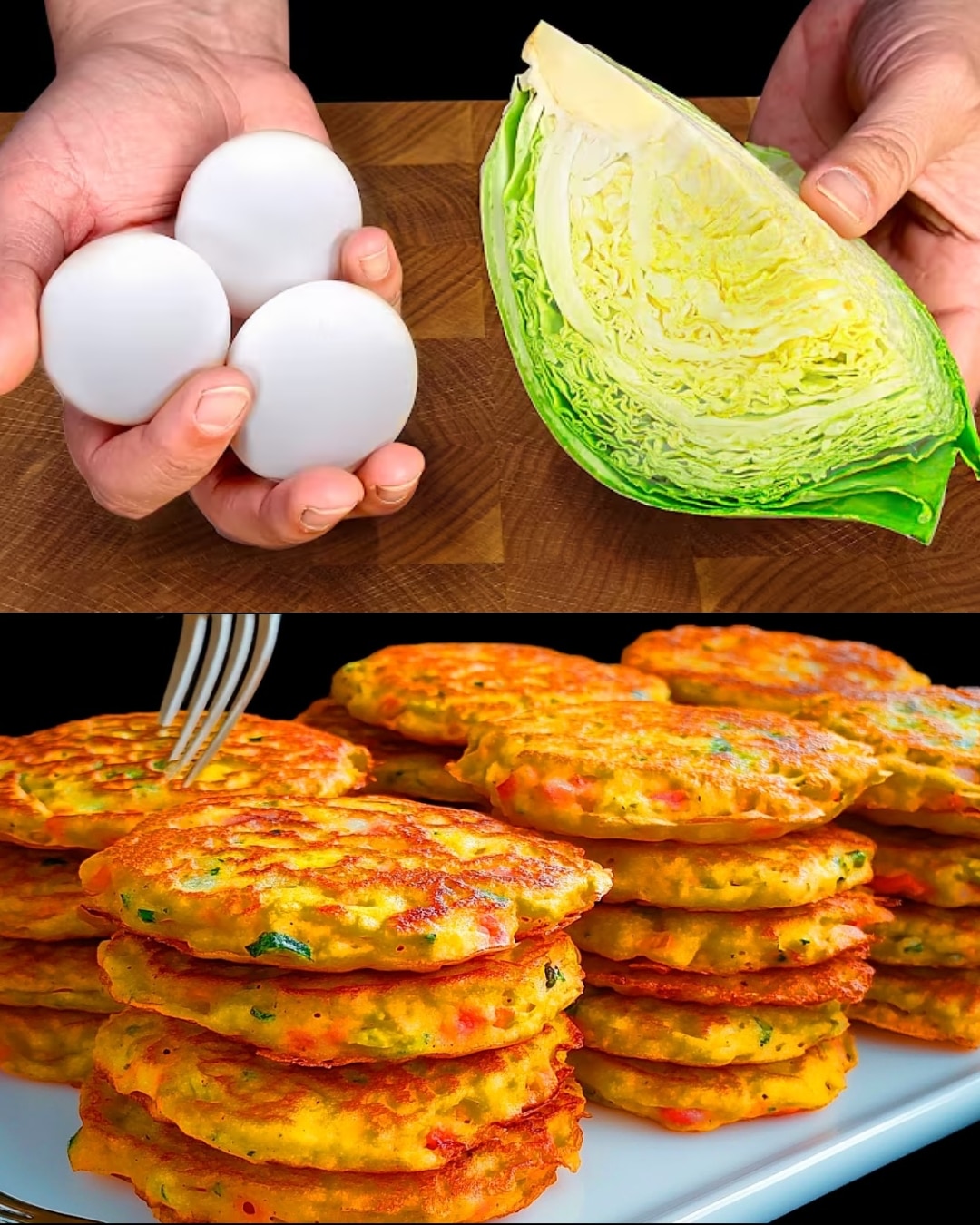 Savory Cabbage & Ham Pancake Casserole
