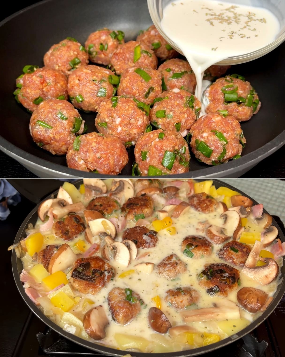 Creamy Beef & Vegetable Skillet Bake