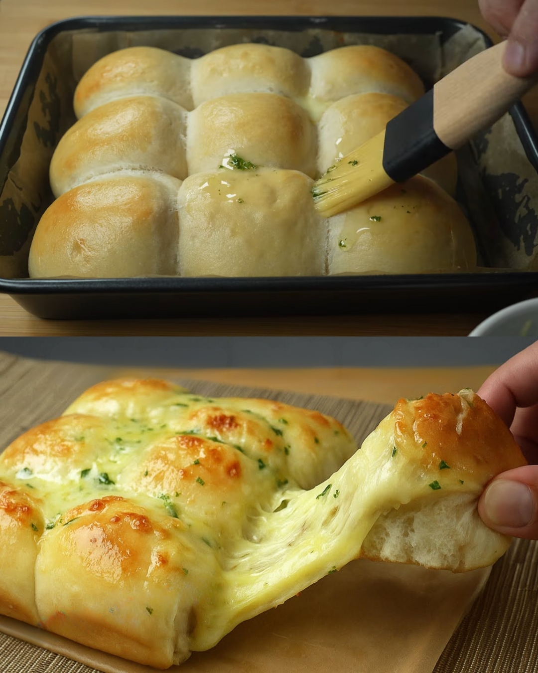 Garlic-Parsley Bocconcini & Mozzarella Rolls