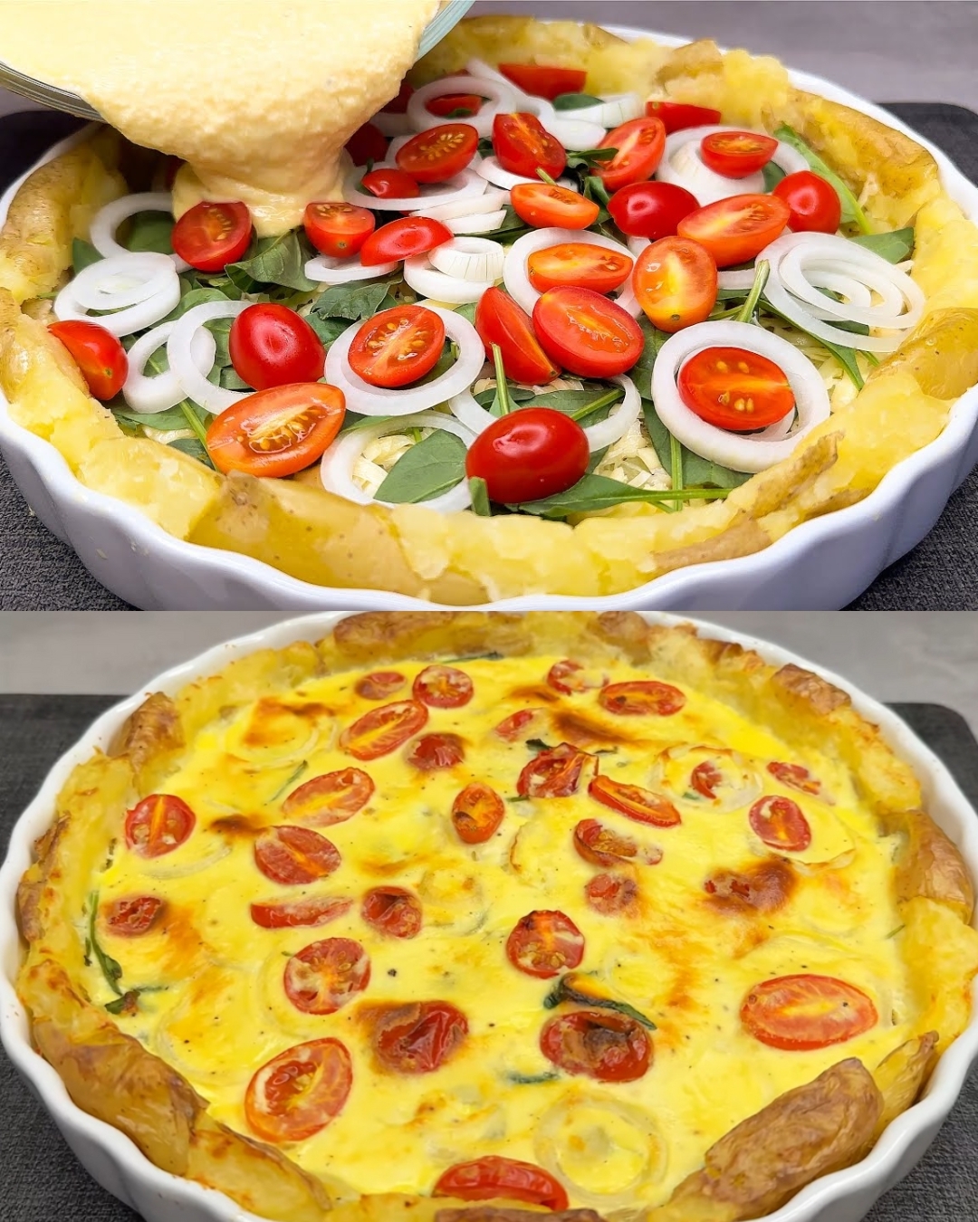 Potato, Spinach & Ricotta Bake