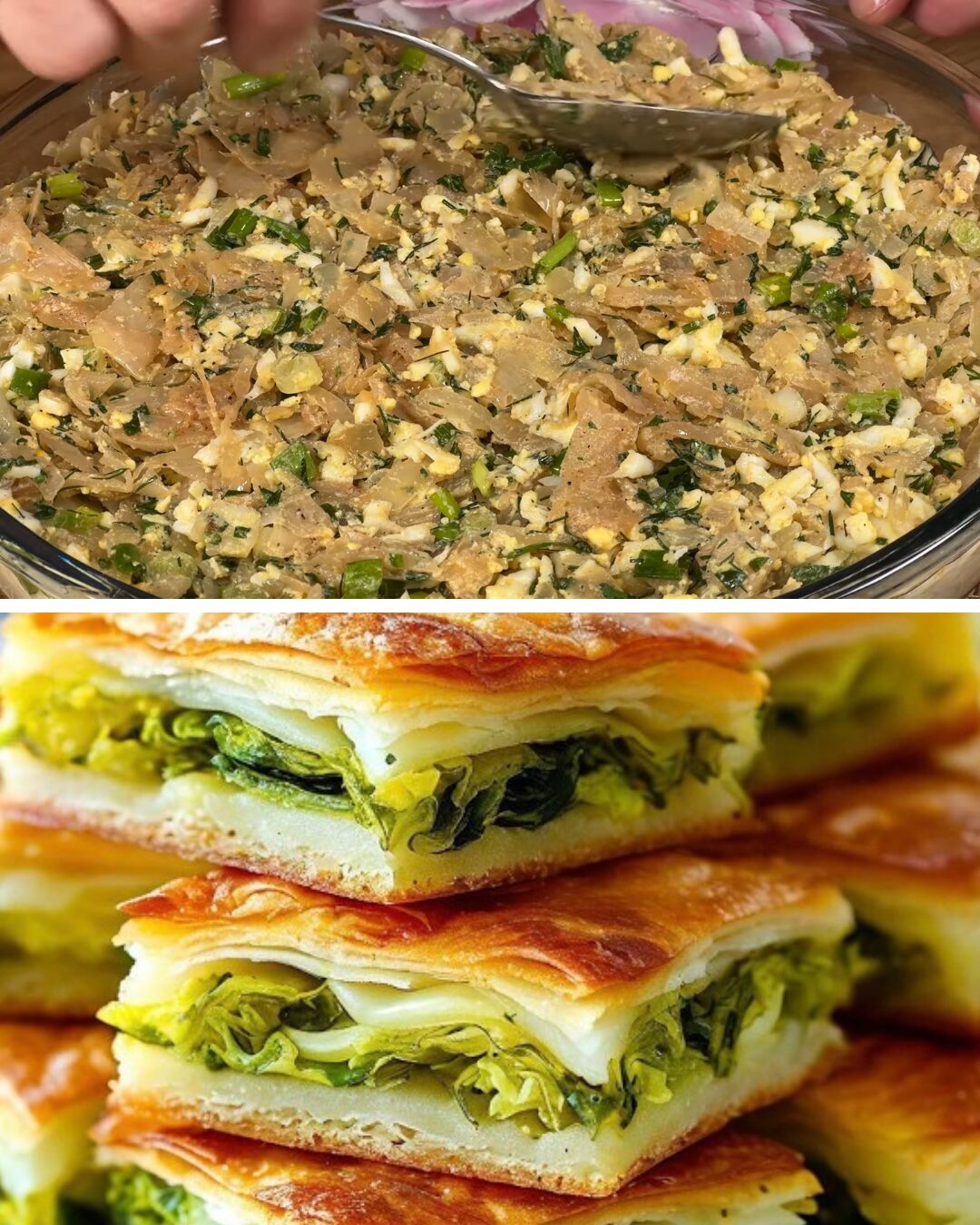 Cheesy Cabbage and Herb Yogurt Bake