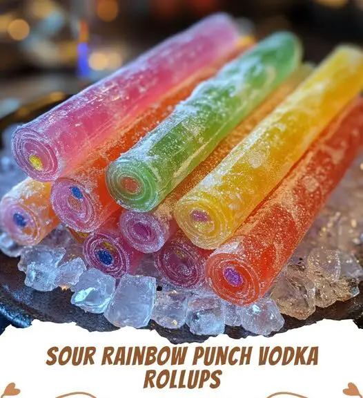 Sour Rainbow Punch Vodka Rollups: The Party Treat That'll Make Your Taste Buds Dance