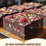 No-Bake Raspberry Almond Fudge Squares