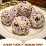 No-Bake Blueberry Cheesecake Energy Bites