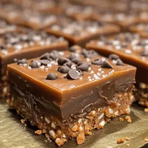 No-Bake Salted Caramel Pretzel Bars
