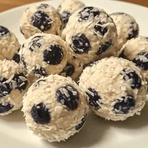 No-Bake Blueberry Cheesecake Energy Bites