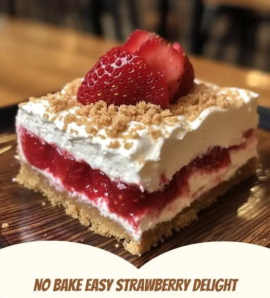 No Bake Easy Strawberry Delight