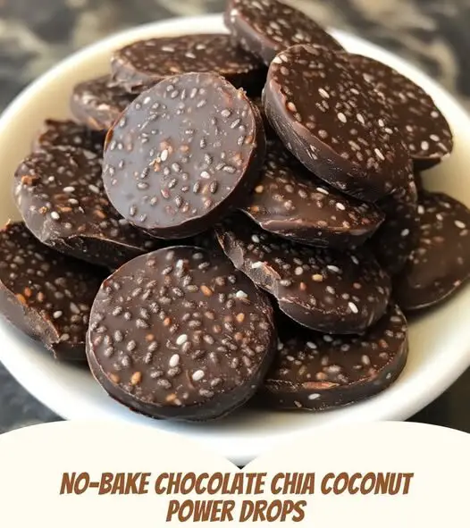 No-Bake Chocolate Chia Coconut Power Drops