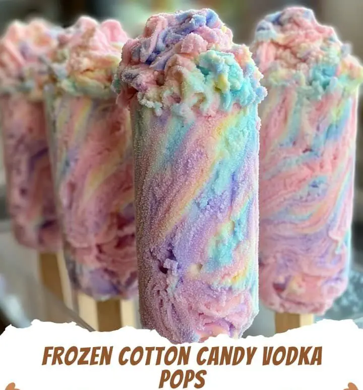 Frozen Cotton Candy Vodka Pops : Adult Frozen Treat
