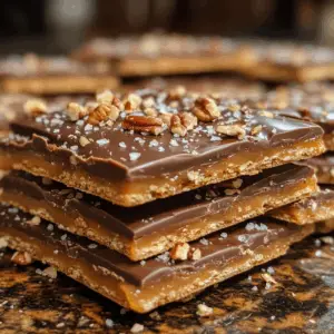 No-Bake Caramel Saltine Crunch Toffee