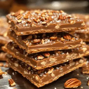 No-Bake Caramel Saltine Crunch Toffee