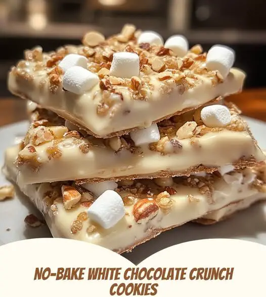 No-Bake White Chocolate Crunch Cookies