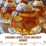 Caramel Apple Cider Whiskey Bombs