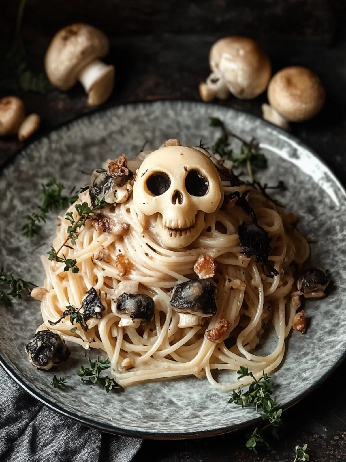 Mushroom Skulls Spooky Pasta: A Halloween Feast to Impress 4 Mushroom Skulls Spooky Pasta