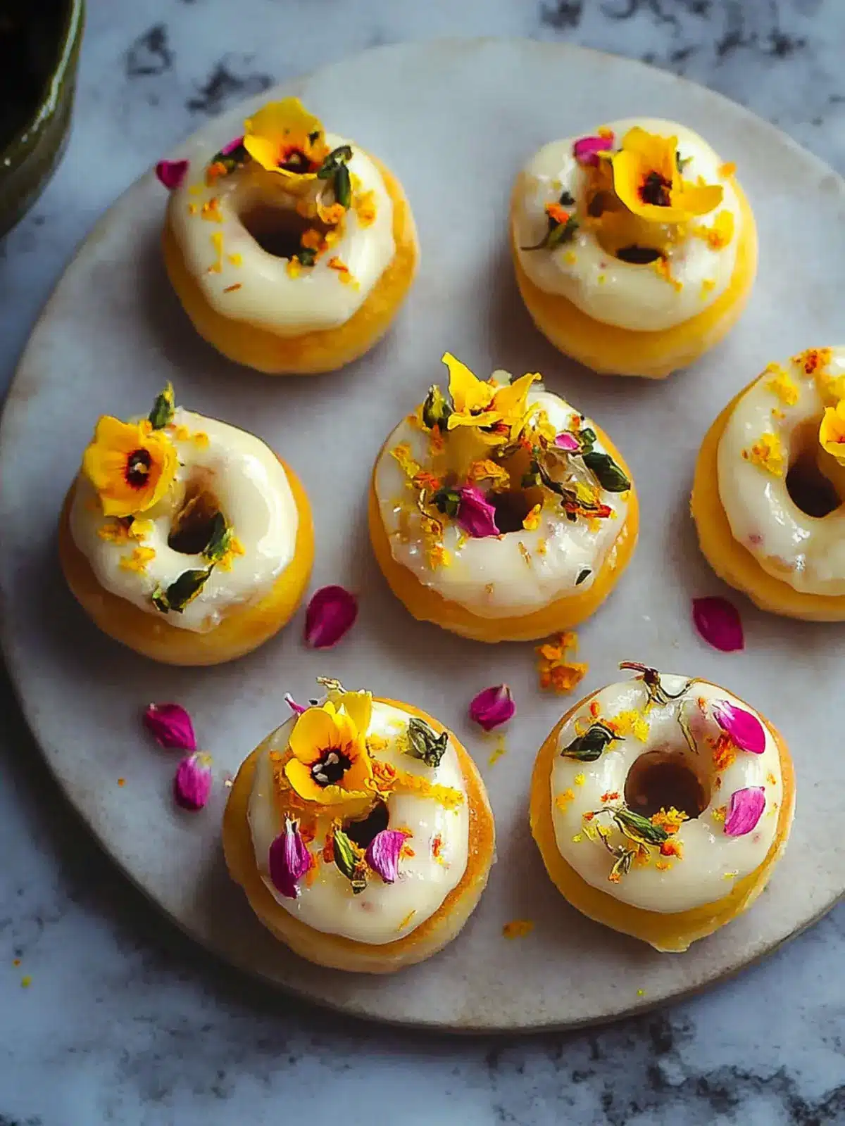 Rasmalai Donuts with Shot of Saffron Milk Delight 3 Rasmalai Donuts + Shot of Saffron Mil