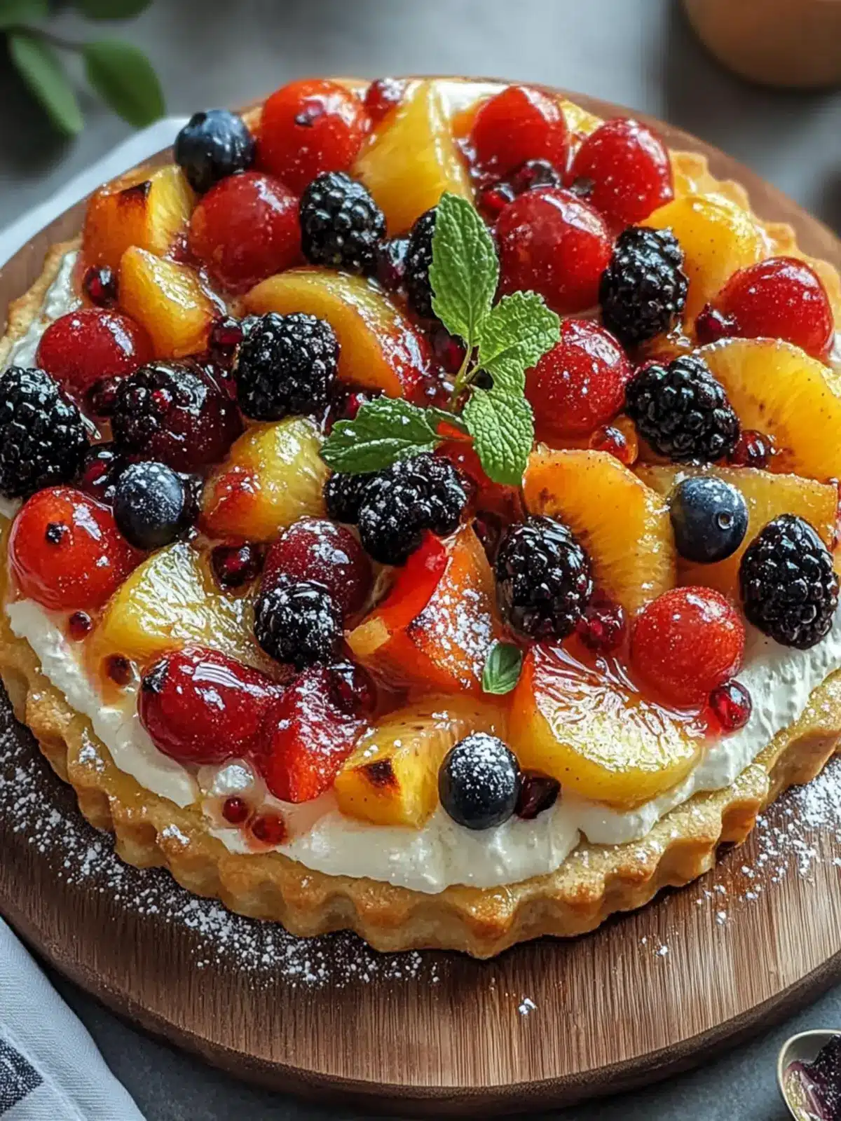 Fruity Bliss Roasted Fruit Pizza for a Sweet, Healthy Treat 2 Fruity Bliss Roasted Fruit Pizza
