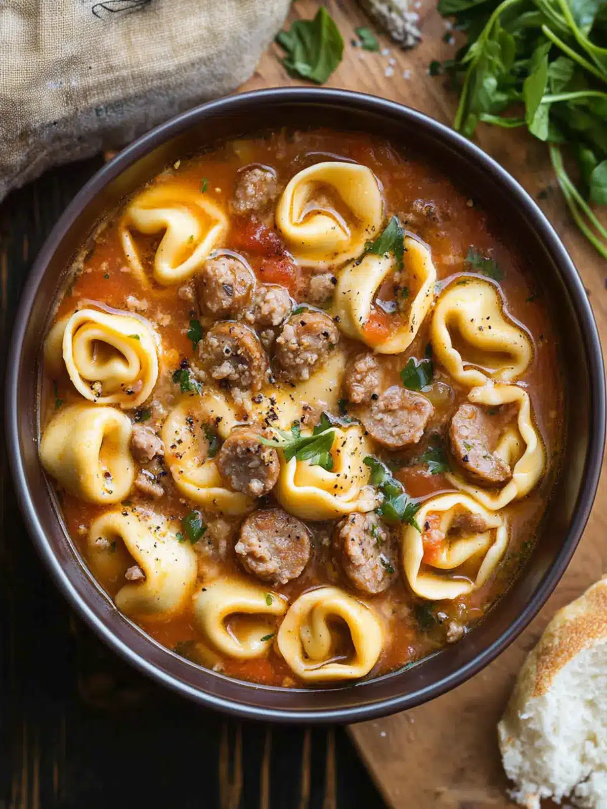 Tortellini Soup With Sausage