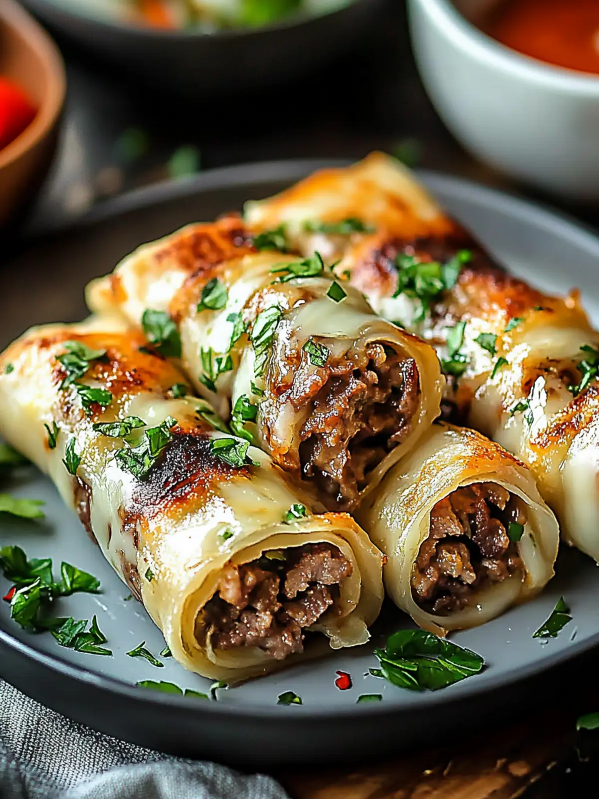 Keto Philly Cheesesteak Roll Ups