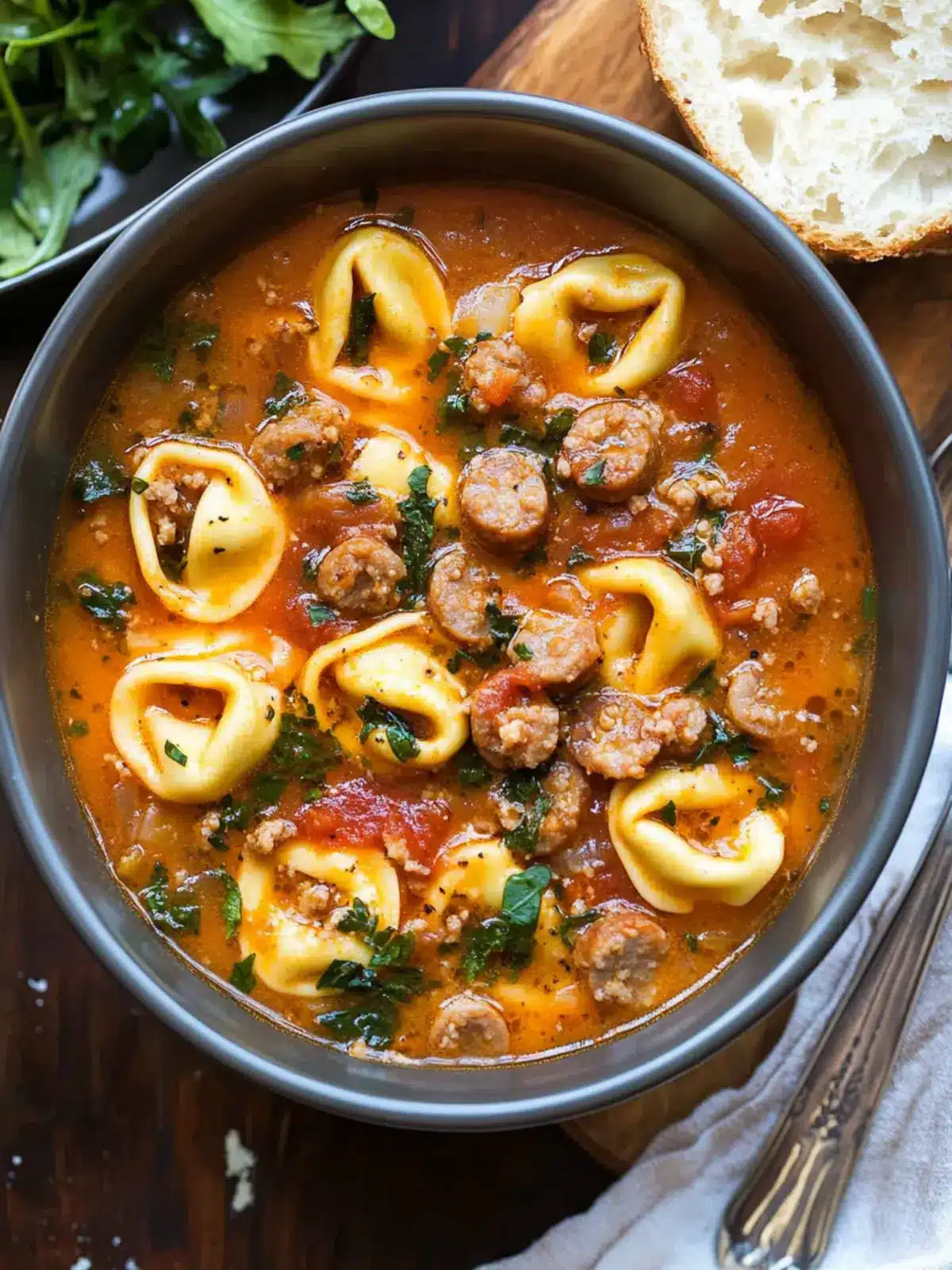 Tortellini Soup With Sausage