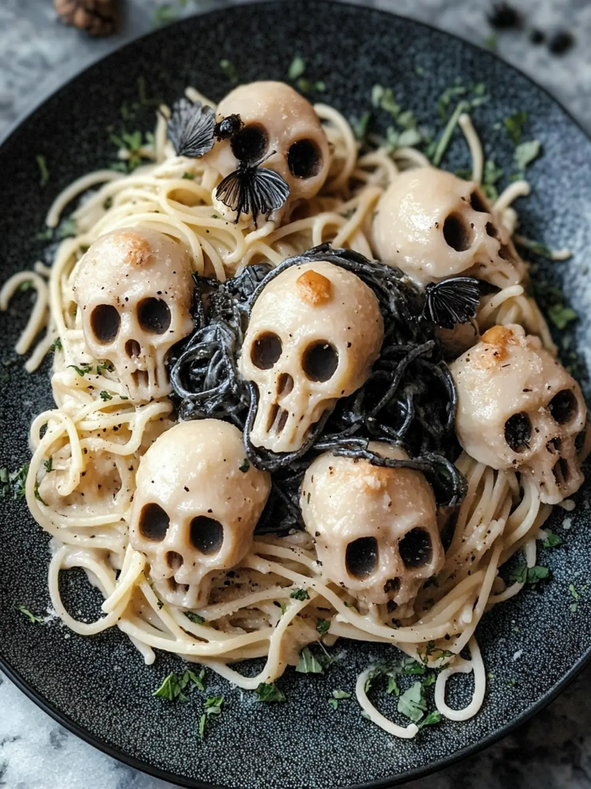 Mushroom Skulls Spooky Pasta: A Halloween Feast to Impress 3 Mushroom Skulls Spooky Pasta
