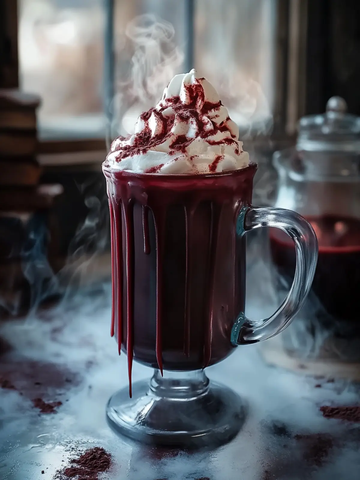 Spooktacular Vampire Hot Chocolate with Edible Blood Drizzle 4 Vampire Hot Chocolate