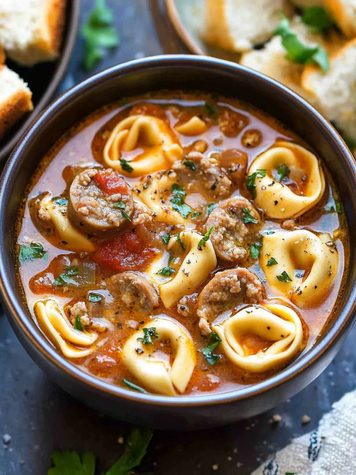 Tortellini Soup With Sausage